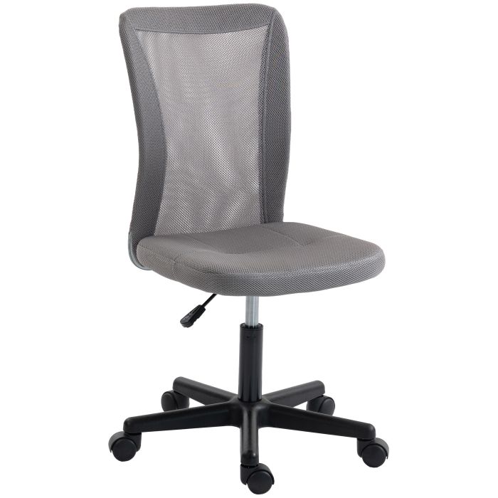 Roshall Grey Metal Office Chair - 43cm