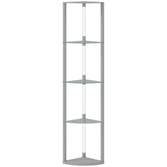 Brocour Grey Floor Lamp with Shelves - 29.5cm