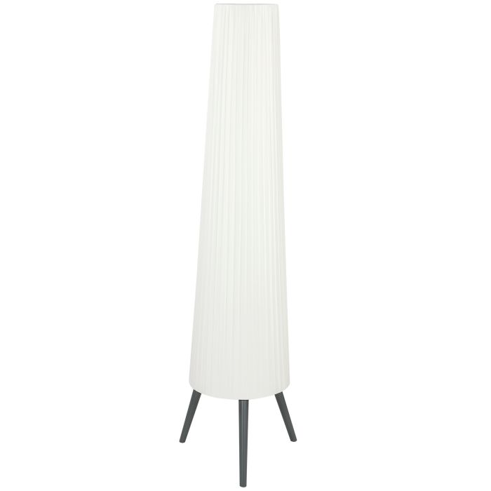 Easford White Fabric Floor Lamp with Foot Switch - 46cm