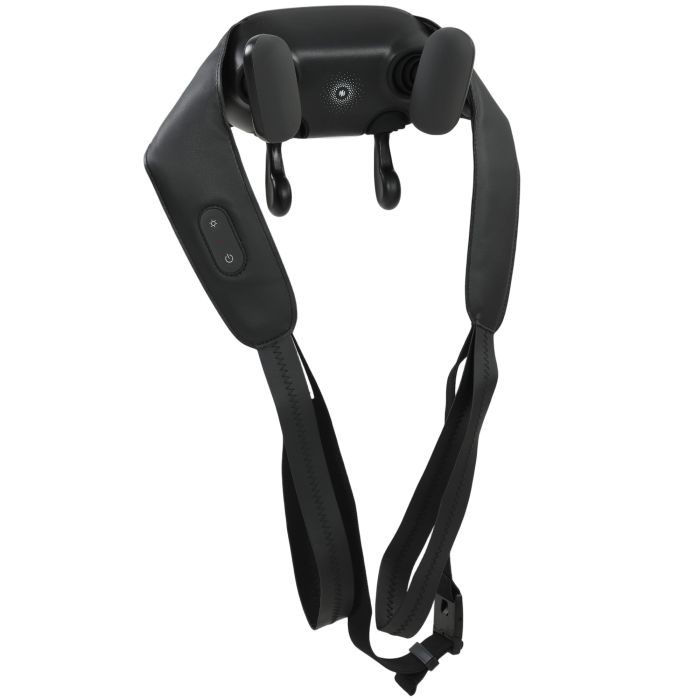 HAMBLETON Cordless 4D Shiatsu Neck and Shoulder Massager with Heat for Home or Car - Black