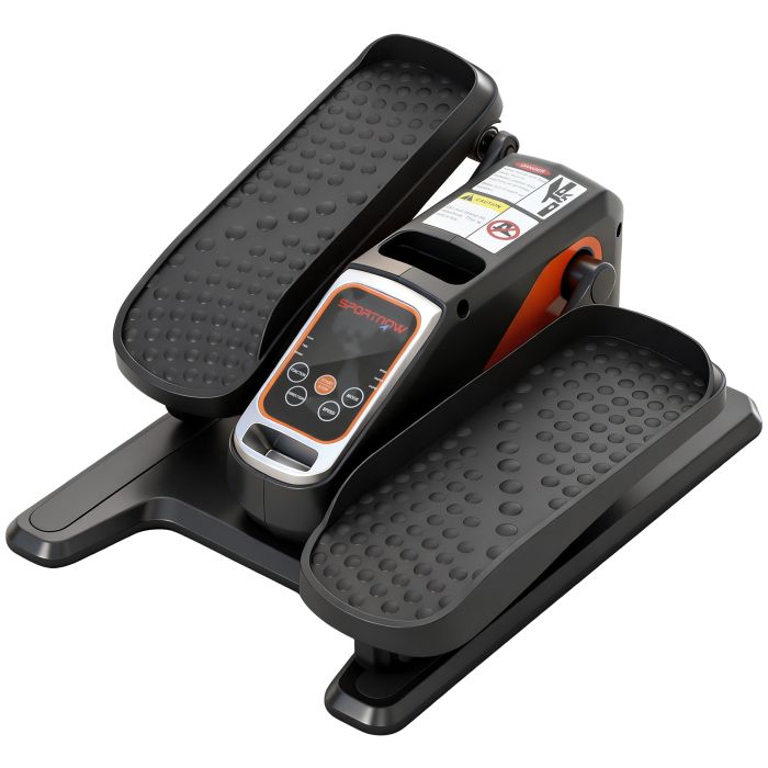 ROWLEDGE Electric Under Desk Elliptical Machine with 12 Speeds and LED Monitor - Black