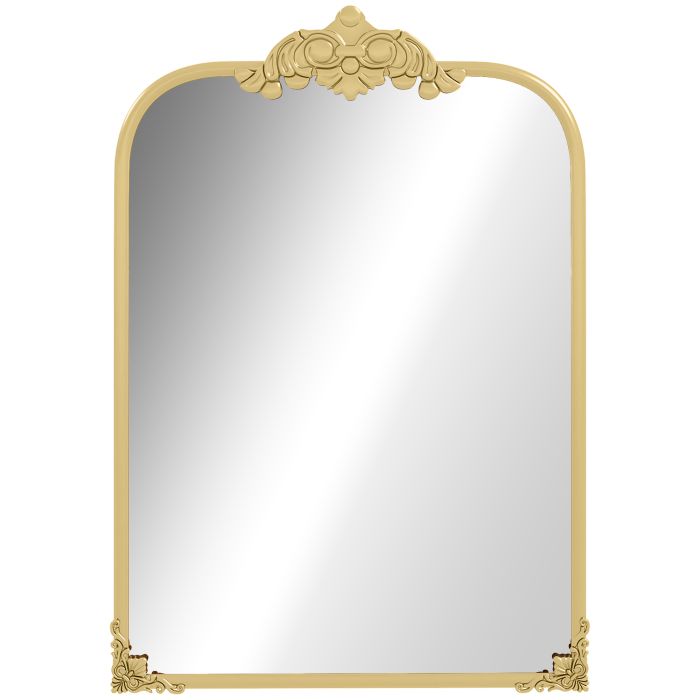 ARRINGTON 60 x 87 cm Decorative Baroque Wall Mirror with Metal Frame - Gold Tone