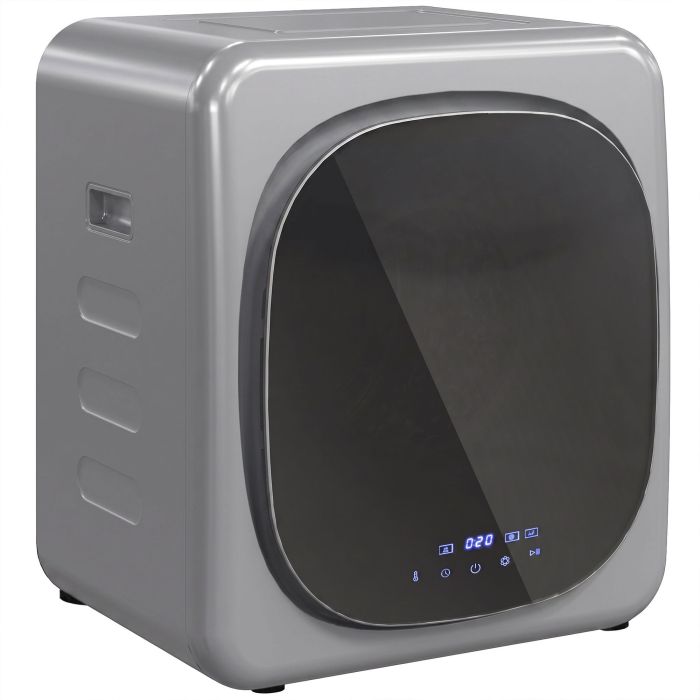 BRAINTREE 2.5 kg 800W Compact Vented Tumble Dryer with Smart Mode and Stainless Steel Drum - Silver Tone