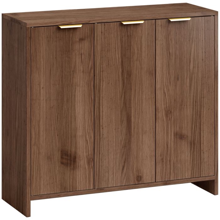BLAZEVIEW Sideboard Cabinet with 3 Doors and Adjustable Shelves - Brown