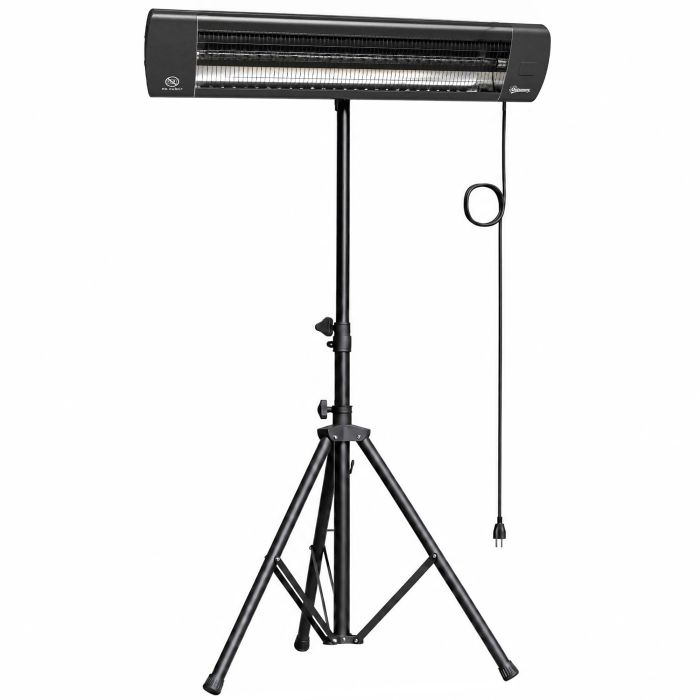 BLOOMTON 2500W Infrared Patio Heater with Tripod and Timer - Black