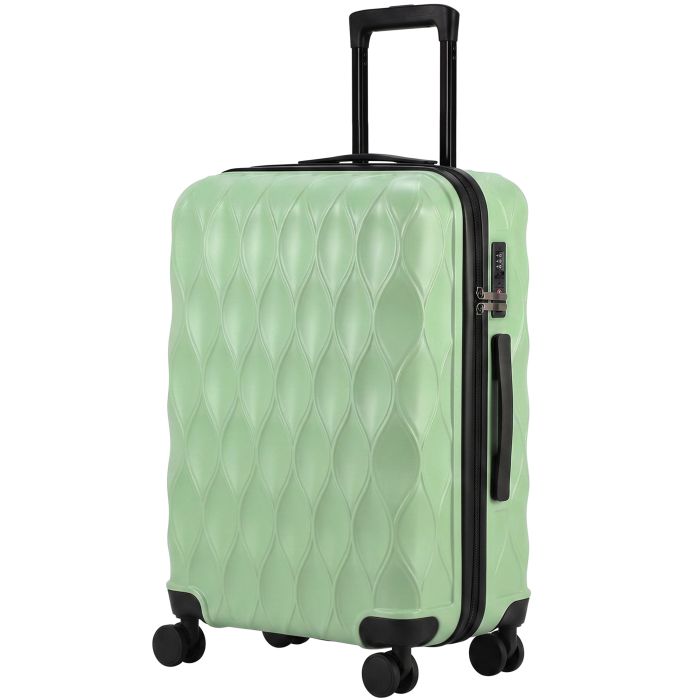CLAYGATE 24-Inch ABS Suitcase with TSA Lock and Spinner Wheels - Green
