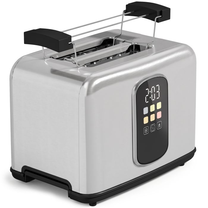 BLAZETON 2-Slice Smart Toaster with Touchscreen and Countdown - Silver