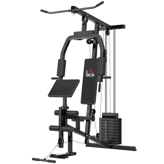 ALDERGATE Multi Gym with 45kg Weight Stack, Chest Press and Leg Developer