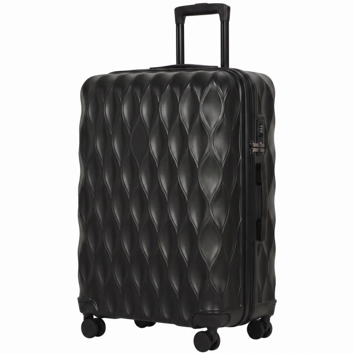 CLAYGATE 28-Inch ABS Suitcase with TSA Lock and Spinner Wheels - Black