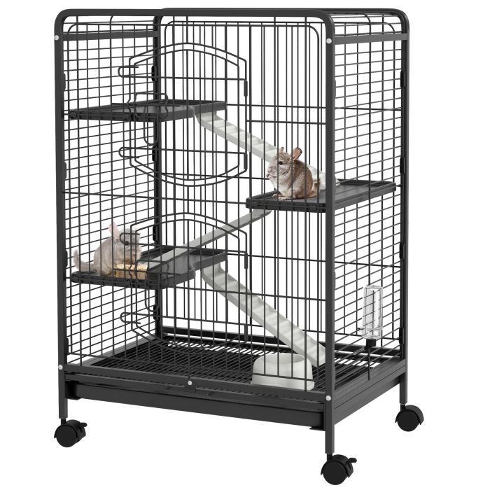 ALDERBRIDGE 4-Tier Small Animal Cage, 95cm - Black
