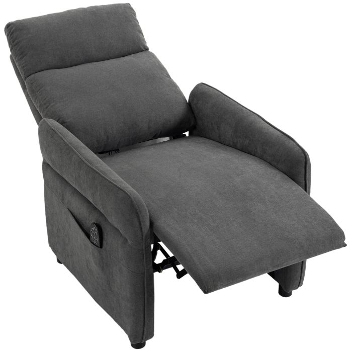 BRIARBRIDGE Push-Back Recliner Chair with Massage and Heat - Dark Grey