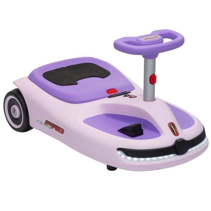 CARDEN 12V Electric Wiggle Car with Pedal, Lights and Music - Purple