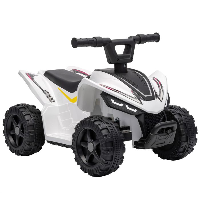 CANVASLEY 6V Kids Electric Quad Bike, 1.2mph - White