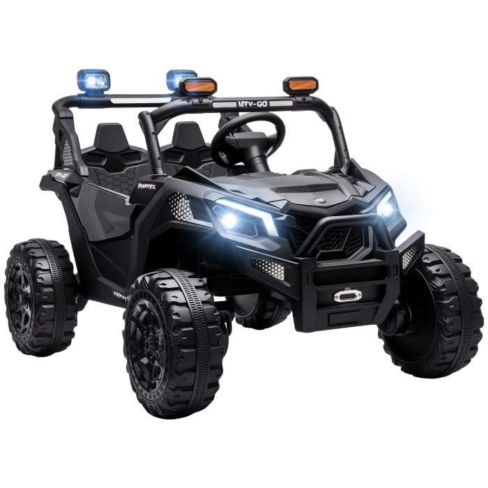 CHASETON 24V Two-Seater Kids Ride-On Truck with Remote - Black