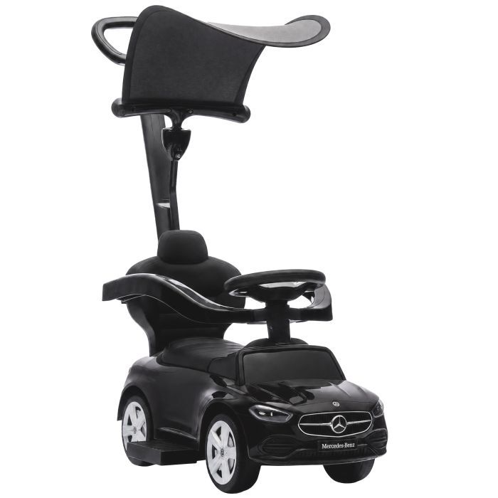 CEDARBRIDGE 4-in-1 Licensed Mercedes-Benz Ride-On Push Car - Black