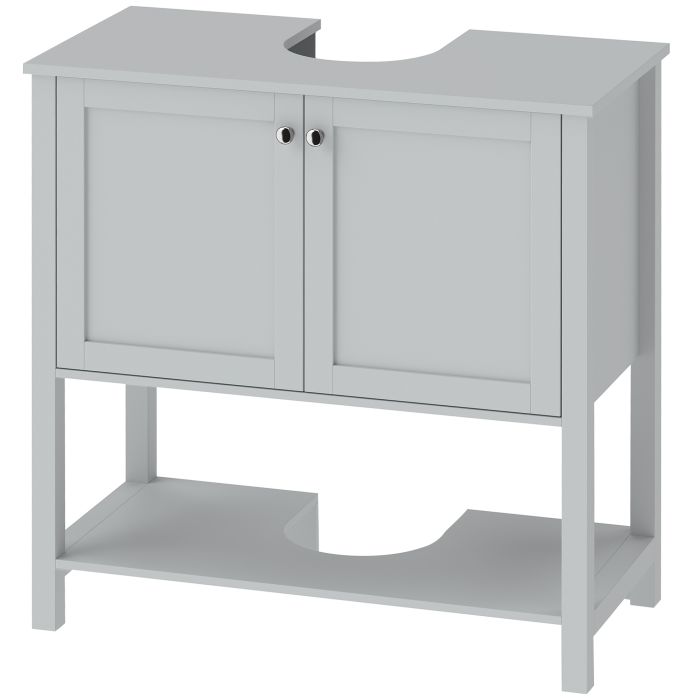 ARDENLEY Under-Sink Bathroom Cabinet with 2 Doors and Open Shelf - Light Blue