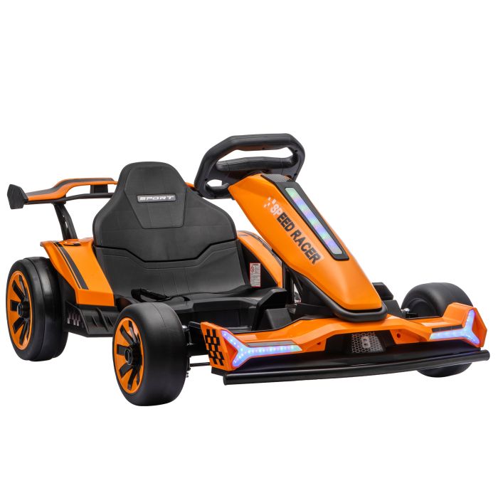 CHASEMOOR 24V Kids Electric Go-Kart with Drift Mode - Orange