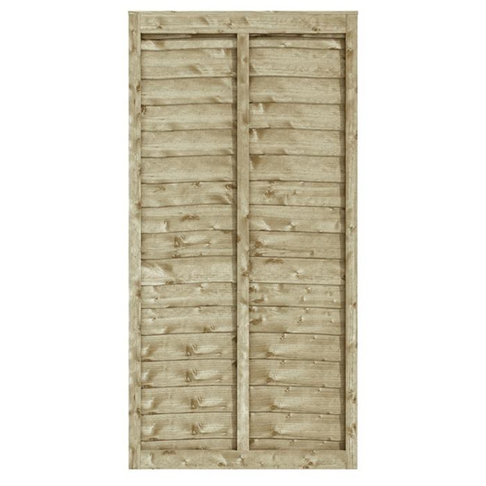 Classic 3×6 Pressure Treated Traditional Lap Panel with Waney Edge Boards
