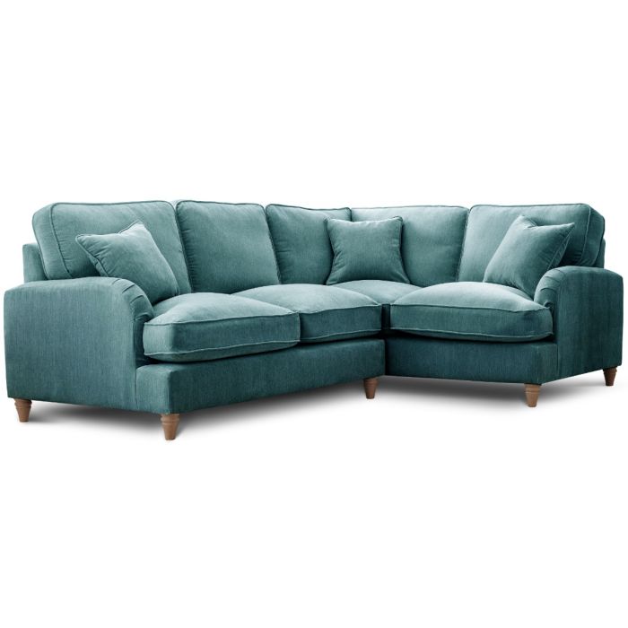 Corner Sofa - COCOON Fabric 4 Seater Left Hand Facing - Emerald