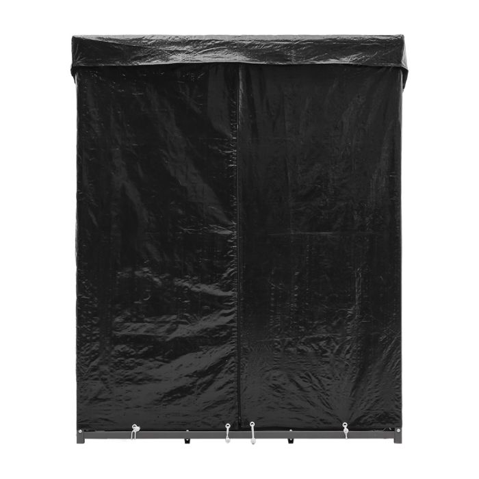 Garden Oasis Rust Proof Metal Tube Firewood Rack with Roof