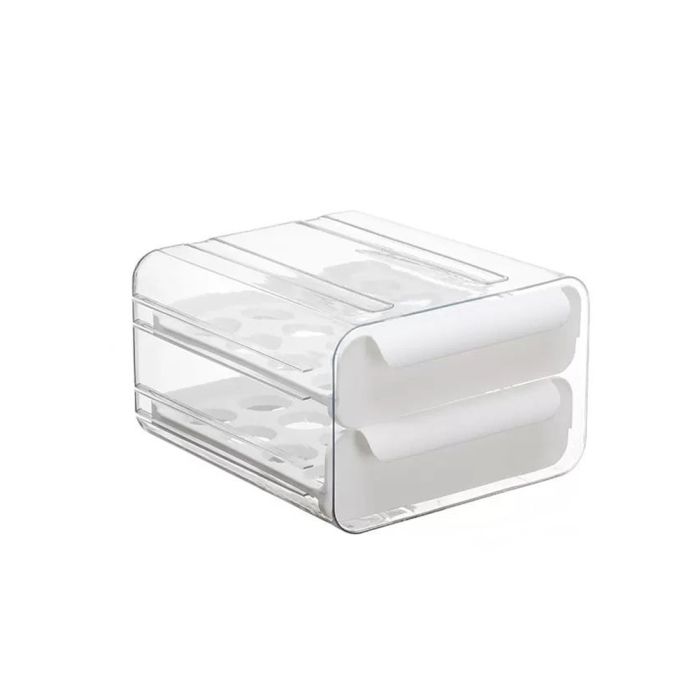 Double-layer Transparent Egg Storage Drawer Box