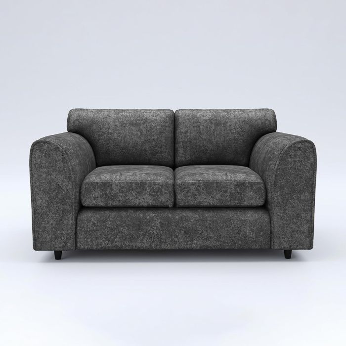 LORVANI Fabric 2 Seater Fullback Sofa - Dark Grey