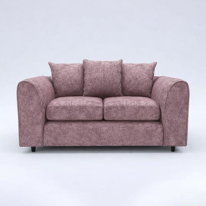LORVANI Fabric 2 Seater Scatterback Sofa - Pink