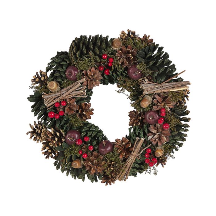 Spruce Spirit Decorative Christmas Wreath 35 cm - Green