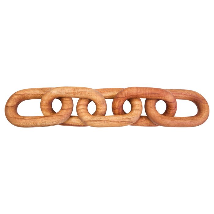 ISMERYN Decorative 5 Link Wooden Chain - Brown