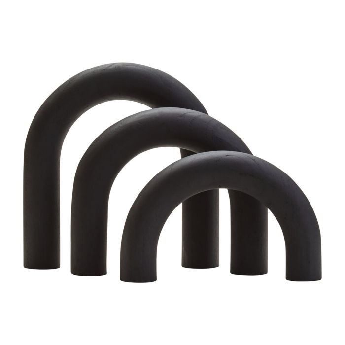 ISMERYN Wood Arch Sculpture - Black