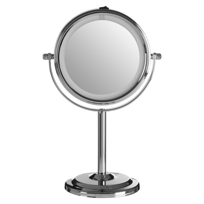 ARVORIA LED Table Face Mirror - Silver
