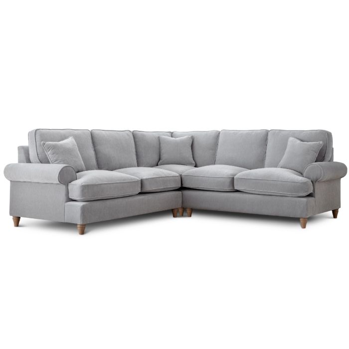 Corner Sofa - RAYONG Fabric 5 Seater Right Hand Facing - Ice