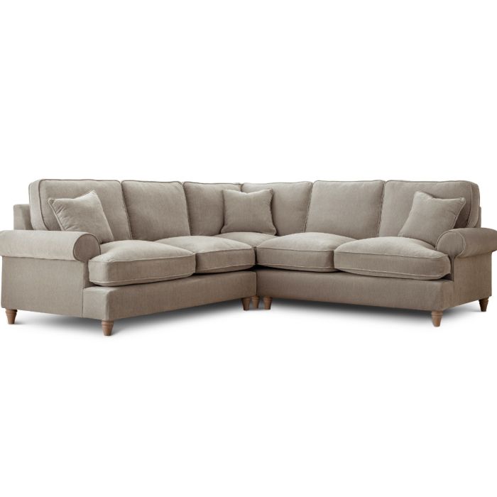 Corner Sofa - RAYONG Fabric 5 Seater Right Hand Facing - Putty