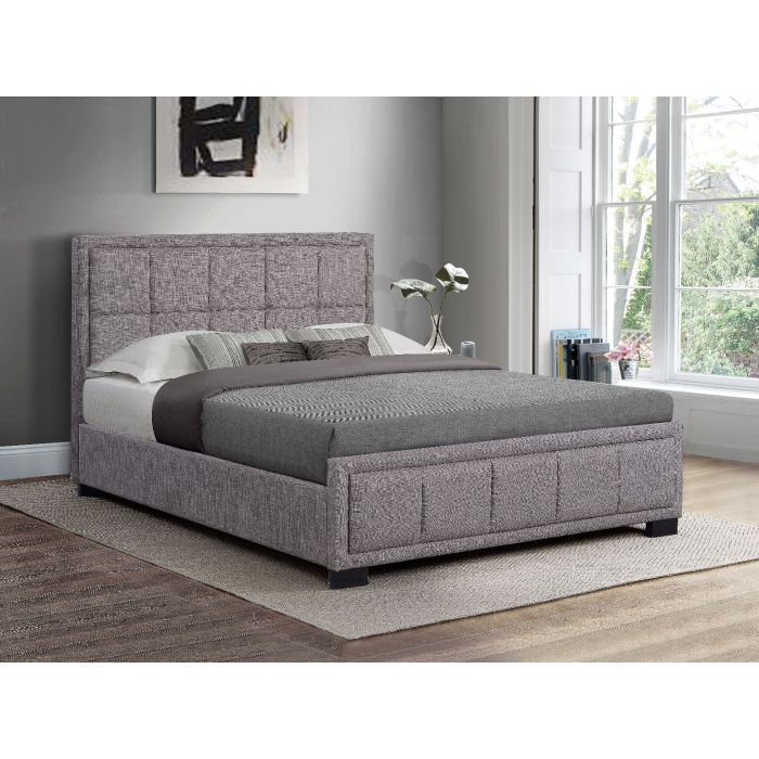 Birlea Hannover Grey Fabric Bed Frame - Double 4ft6