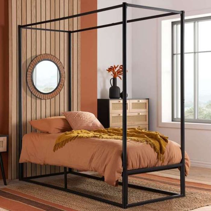 Farringdon Metal Frame Poster Design Black Bed - Single 3ft