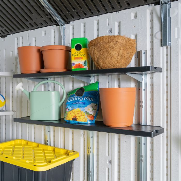 LORNVALE Wall Shelves Kit Set of 2 - Black