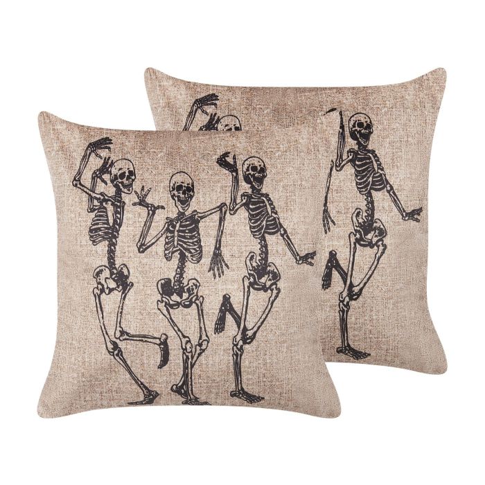 Boneyard Velvet Cushion Set 45x45cm - Beige
