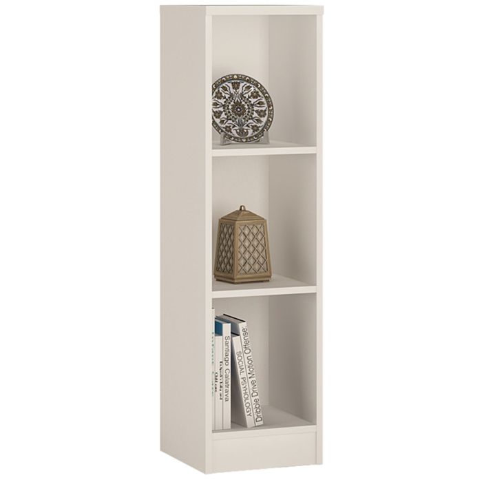 4 You Medium Narrow Bookcase - Pearl White