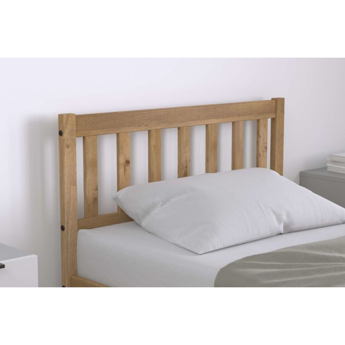 Lisbon Oak Finish Solid Pine Bed Frame - Single 3ft