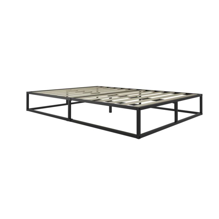 SOHO Simple Design Platform Black Metal Bed Frame - Standard Double 4ft6