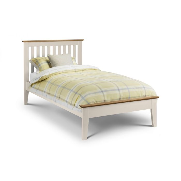 Salerno Oak Top Shaker ivory Bed Frame - Single 3ft