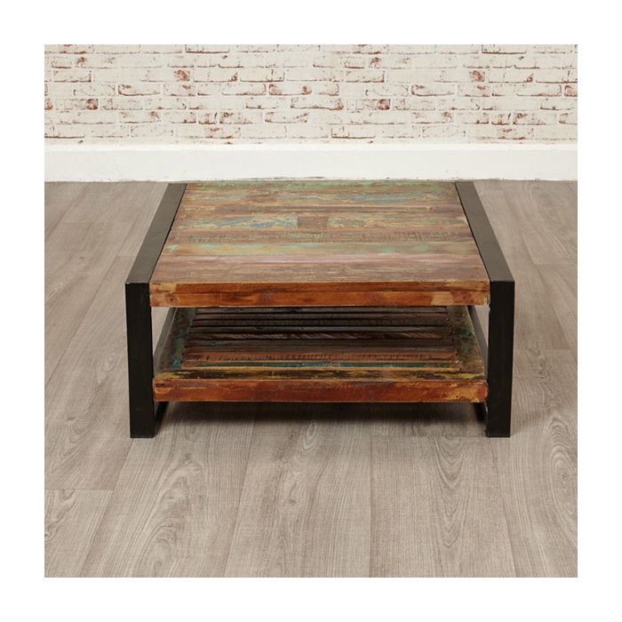 Laura Urban Edge Square Coffee Table - Natural Wood