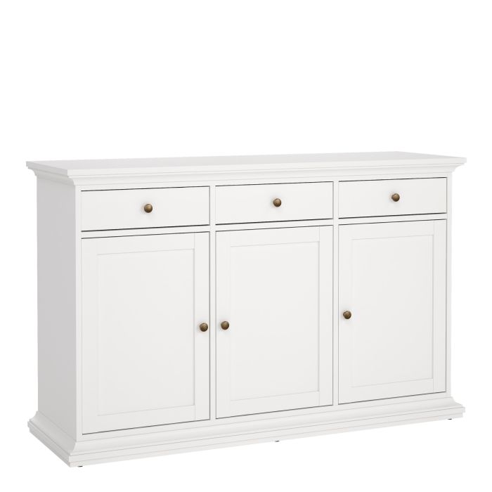 PORTHOPE Sideboard with 3 doors and 3 drawers in White