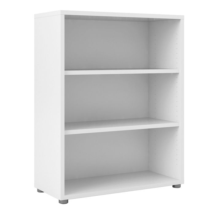 Prima Bookcase 2 Shelves in White - White