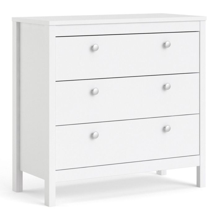 Madrid Chest 3 Drawers in White