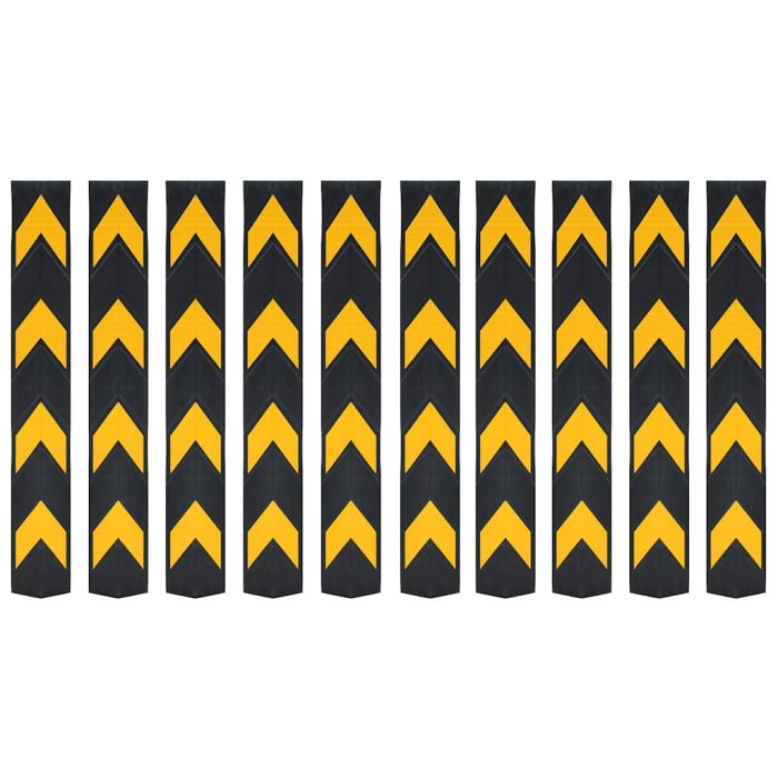 Reflective Corner Guards 10 Pcs Rubber 80cm