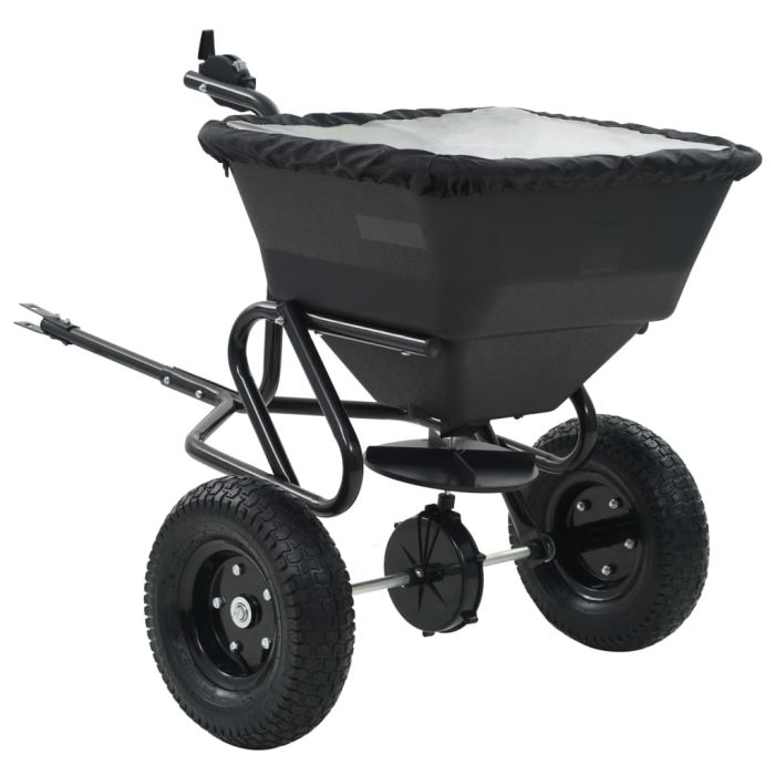 HELM Tow Behind Salt Spreader PVC and 125x74x79 cm 45 L Steel