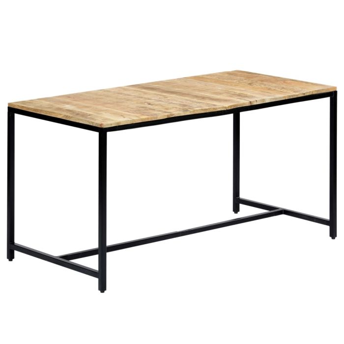 Dining Table 140x70x75 cm Solid Rough Mango Wood