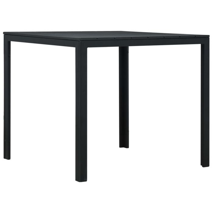 Coffee Table Black 78x78x74 cm HDPE Wood Look