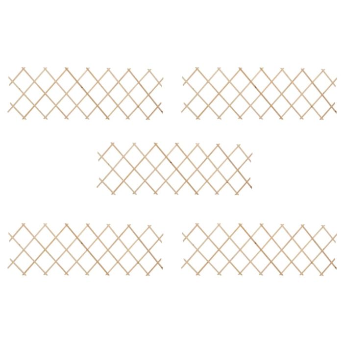 Trellis Fences 5 pcs Firwood 180x60 cm